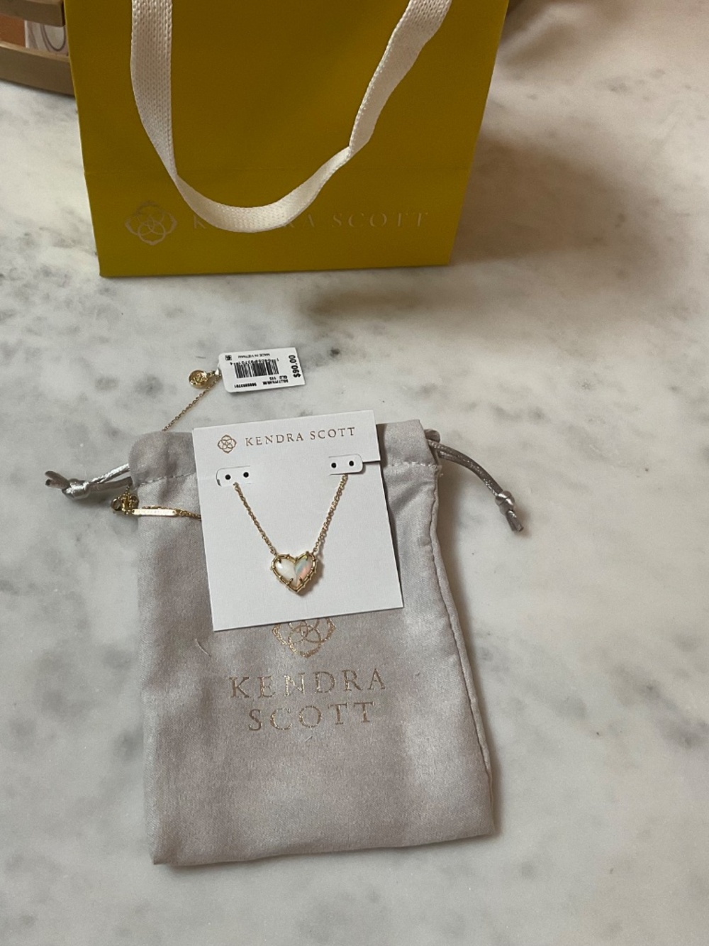 Dolly Parton x Kendra Scott Patchwork Ari Heart Gold Short Pendant Necklace - Picture 3 of 7